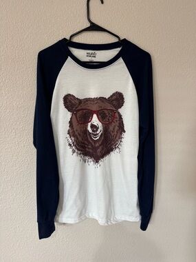 Long Sleeve Bear Pajamas Size Medium